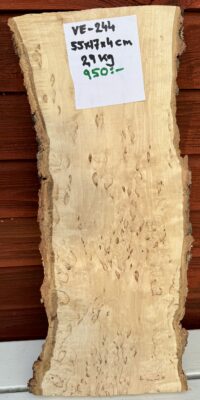 Bräda masurbjörk, okantad, hyvlad, 550x170x40 mm