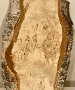 Alternative view of Bräda masurbjörk, okantad, hyvlad 290x210x65 mm