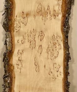 Alternative view of Bräda masurbjörk, okantad, hyvlad, kärnfri 420x200x40 mm